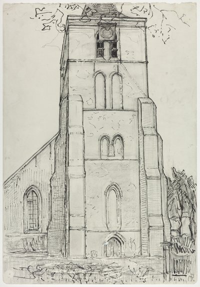 Church Tower at Domburg, late 1910-early 1911 by Piet Mondrian